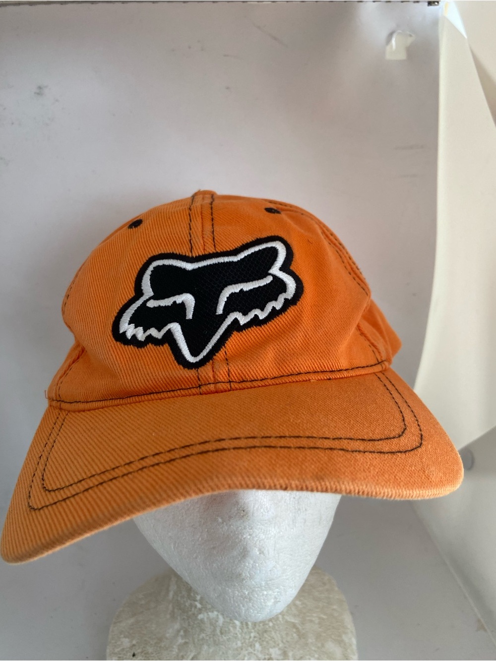 Fox Racing Orange Logo Baseball Cap SnapBack hat - Picture 3 of 8